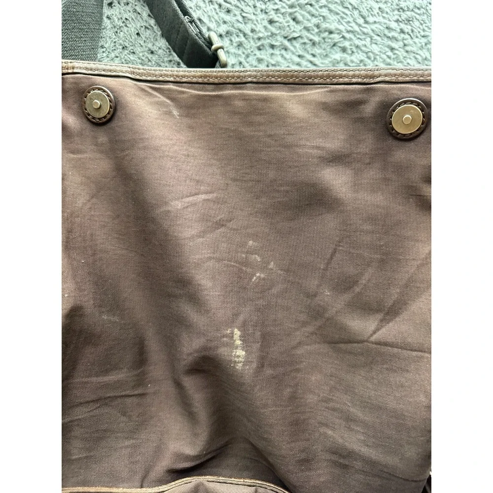 Authentic Fossil Pebbled Leather Flap Crossbody Messenger Bag Brown Unisex